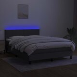  box spring s madracem LED tamnosivi 140x200 cm tkanina | shoptok.hr