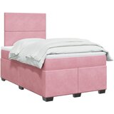  Krevet s oprugama i madracem ružičasti 120 x 190 cm baršunasti | shoptok.hr