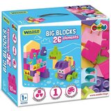 Wader Velik set gradbenih kock roza barve 26 kosov - | Shoptok.si