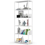 AKORD Regal V Loft Slogu Iz Kovine, Bela, (5000332520) | Shoptok.si