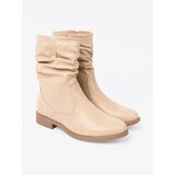 Shelvt Comfortable beige ankle boots with ruffles | Eponuda.ba