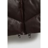 Marisse Brown Quilted Hooded Vest | ePonuda.com