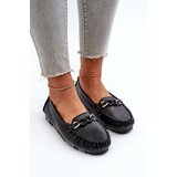 S. BARSKI Women's Black Leather Moccasins with Ornament S.Barski LR339 | Shoptok.si