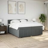  Krevet s oprugama i madracem tamnosivi 200 x 200 cm od tkanine | shoptok.hr