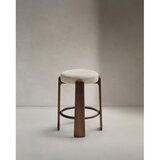 Kave Home Bež/u tamnoj prirodnoj boji barska stolica od čvrste jeseni (visine sjedala 65 cm) Granite – | shoptok.hr