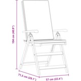  Stolica za vrt s nagibom s jastučićima 6 kom Solidna tikovina | shoptok.hr