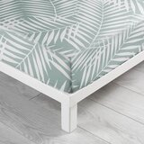 Douceur d intérieur Bela/zelena napenjalna bombažna rjuha 90x190 cm Botania – Cene