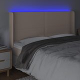  LED uzglavlje boja cappuccina 183x16x118/128cm od umjetna koža | shoptok.hr