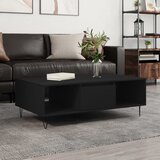 vidaXL Klubska mizica črna 104x60x35 cm inženirski les Cene