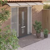 vidaXL Nadstrešek za vrata črn in prozoren 350x80 cm polikarbonat | Shoptok.si