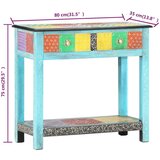 vidaXL Ročno barvana konzolna mizica 80x35x75 cm trden mangov les | Shoptok.si