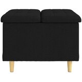  Shranjevalna tabureta z blazino Črna 60 x 60 x 45 cm blago, (5000208378) | Shoptok.si
