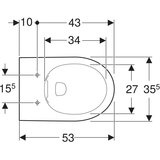Geberit WC ŠOLJA SELNOVA KONZOLNA RIMLESS 501.045.00.7 GEBERIT | ePonuda.com