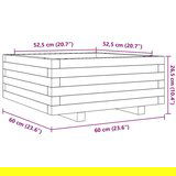 vidaXL Vrtna sadilica 60x60x26,5 cm od impregnirane borovine | shoptok.hr