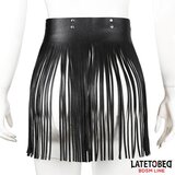 LATETOBED BDSM Line Short Shake Fringe Skirt Black | Shoptok.si