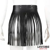 BDSM Line Short Shake Fringe Skirt Black
