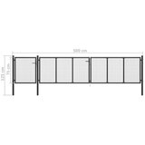 vidaXL Vrtna vrata čelična 500 x 75 cm antracit | shoptok.hr