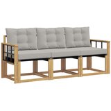 vidaXL Zunanja garnitura za sedenje 3 pcs Bela in svetlo siva, (5000280995) | Shoptok.si