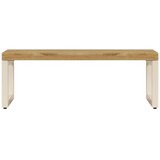  Stolić za kavu 100 x 50 x 35 cm od masivnog drva manga i čelika | shoptok.hr