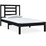 Maison Chic Posteljni okvir - Enojna postelja - Postelja za odrasle črn iz trdnega lesa 75x190 cm-J14143, (21775092) | Shoptok.si