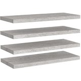 vidaXL plutajuće zidne police 4 kom boja betona 80 x 23,5 x 3,8 cm MDF | shoptok.hr