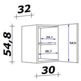 Flex-Well Kuhinjska Zgornja Omarica Avila, Magnolija, Barva Hrasta | Shoptok.si