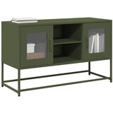 vidaXL TV omarica olivno zelena 100,5x39x60,5 cm jeklo Cene