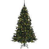  Umjetno božićno drvce s kuglicom 240 cm 300 LED lampica - 240 cm s LED-ima i crnim lopticama | shoptok.hr