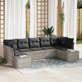  Sjedeća garnitura za vrt 7 pcs Svijetlo siva Poli ratan | shoptok.hr