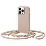  Liquid silikonski ovitek za iPhone 14 Pro - bež z vrvico in zapestnico Cene