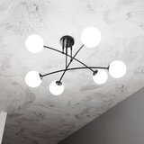  Luster na štapu PREGOS 6xE14/10W/230V crna/bela | Eponuda.com