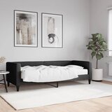 vidaXL Dnevni krevet s madracem crni 80 x 200 cm od tkanine Cijene