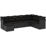 Maison Chic Seti vrtnega pohištva - Vrtna garnitura - Vrtni pohištvo set 8-delna z blazinami črn poli ratan, (21800430) | Shoptok.si