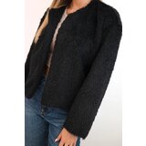 Kesi Włoski Women's fur jacket without fastening black | Shoptok.si