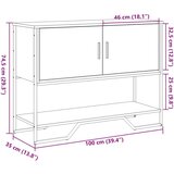  Konzolni stol crni 100 x 35 x 74 5 cm od konstruiranog drva | shoptok.hr