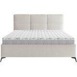 CARRYHOME OBLAZINJENA POSTELJA 160 cm x 200 cm , tekstil krem barve | Shoptok.si