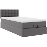  Otomanski krevet s madracem sivi 80x200cm umjetna koža | shoptok.hr