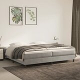  Okvir za krevet s oprugom svjetlosivi 200 x 200 cm baršunasti | shoptok.hr
