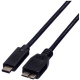 Roline USB kabel USB 3.2 gen. 1 (USB 3.0) USB-C® vtič\, USB-mikro-B 3.0 vtič 0.50 m črna zaščiten 11.02.9005, (20416412) | Shoptok.si