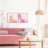 Malerifabrikken Tiskane/z ročno naslikanimi elementi slike v kompletu 2 ks z okvirjem/na platnu 41,5x41,5 cm New Age Pink – | Shoptok.si