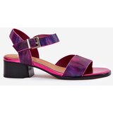 Maciejka Women's Leather Sandals with Heels 06551-15 Fuchsia | Shoptok.si