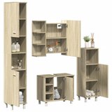  4-dijelni set kupaonskog namještaja boja hrasta sonome drveni | shoptok.hr