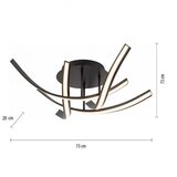 PAUL NEUHAUS 6474-48 - led prigušiva prislonjena plafonska lampa linda 4xLED/7W/230V | Eponuda.com