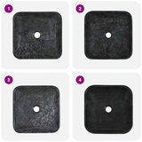  Umivaonik crni 40 x 40 x 10 cm mramorni | shoptok.hr