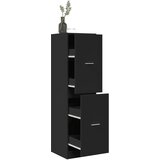 vidaXL Ormarić za lijekove crni 40x41x144,5 cm konstruirano drvo Cijene