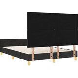  Krevetna konstrukcija s uzglavljem Crna 140 x 200 cm tkanina | shoptok.hr