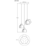 Globo VISEČA SVETILKA Swanson 40/130 cm E27 | Shoptok.si