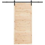 vidaXL Drsna vrata Rjava 80 x 208 cm Trdna borovina | Shoptok.si