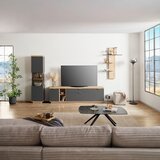 Modern Living Stenska Polica Jake, Antracit, Barva Hrasta | Shoptok.si