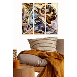 Wallity MDF1302490105 multicolor decorative mdf painting (3 pieces) | ePonuda.com